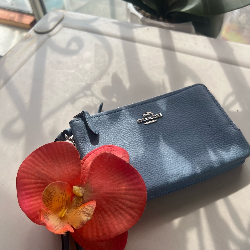 Coach Blue Wristlet